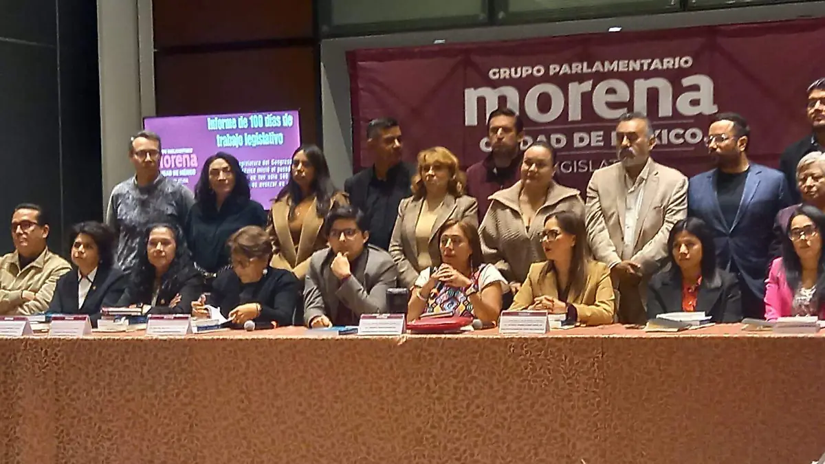 Conferencia bancada de Morena en el Congreso de la Ciudad de México Arturo Pansza